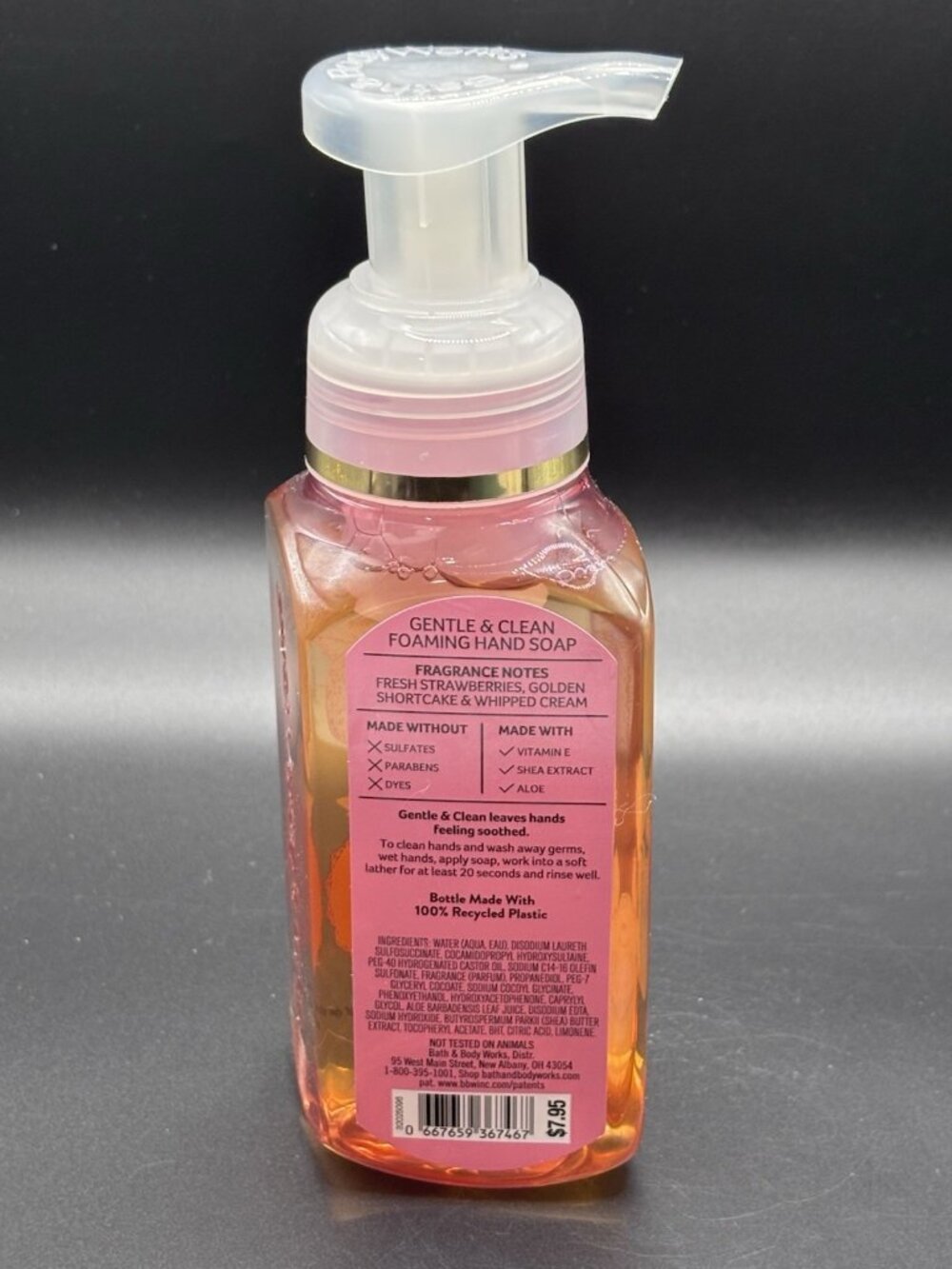 Bath & Body Works Strawberry Pound Cake Gentle Foaming Hand Soap 8.75 oz Bakery - Picture 2 of 15